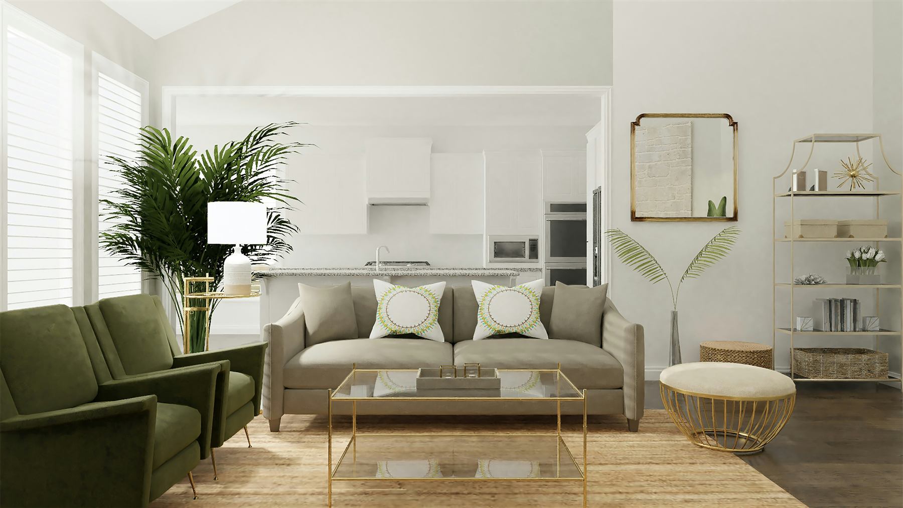 Bright, clean living room